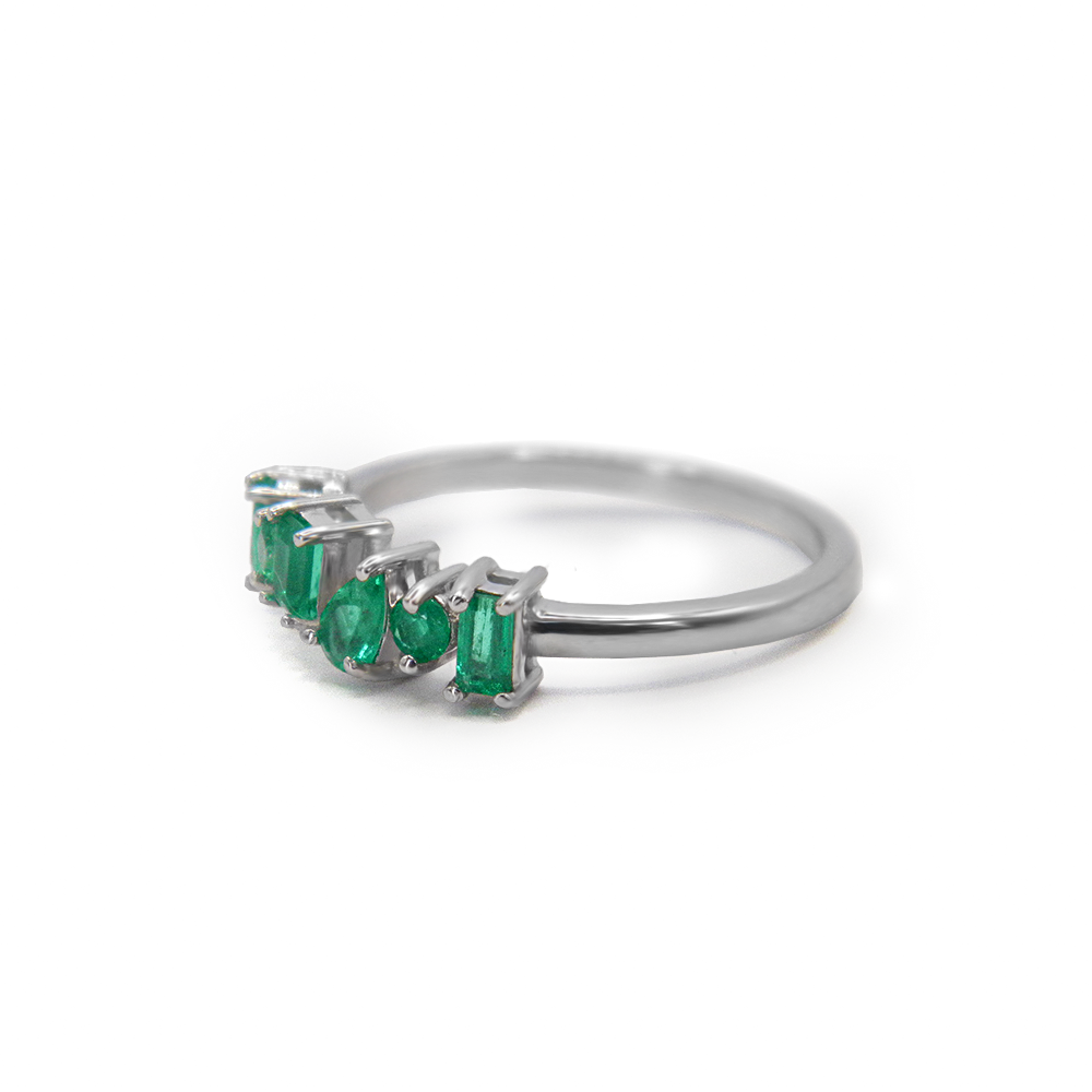 Multishape Crazy Emerald Ring