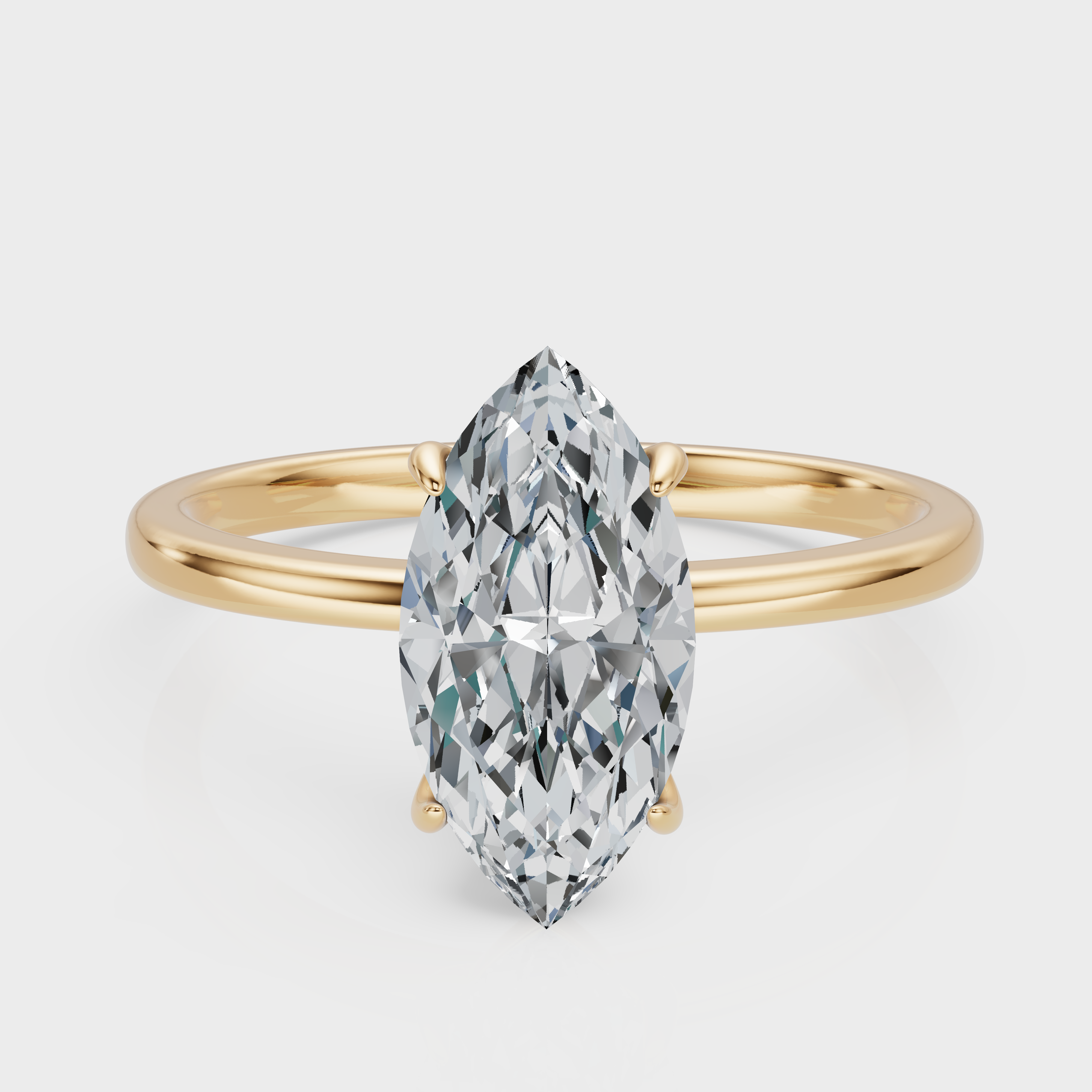 Marquise Cut Solitaire Ring – Diamond