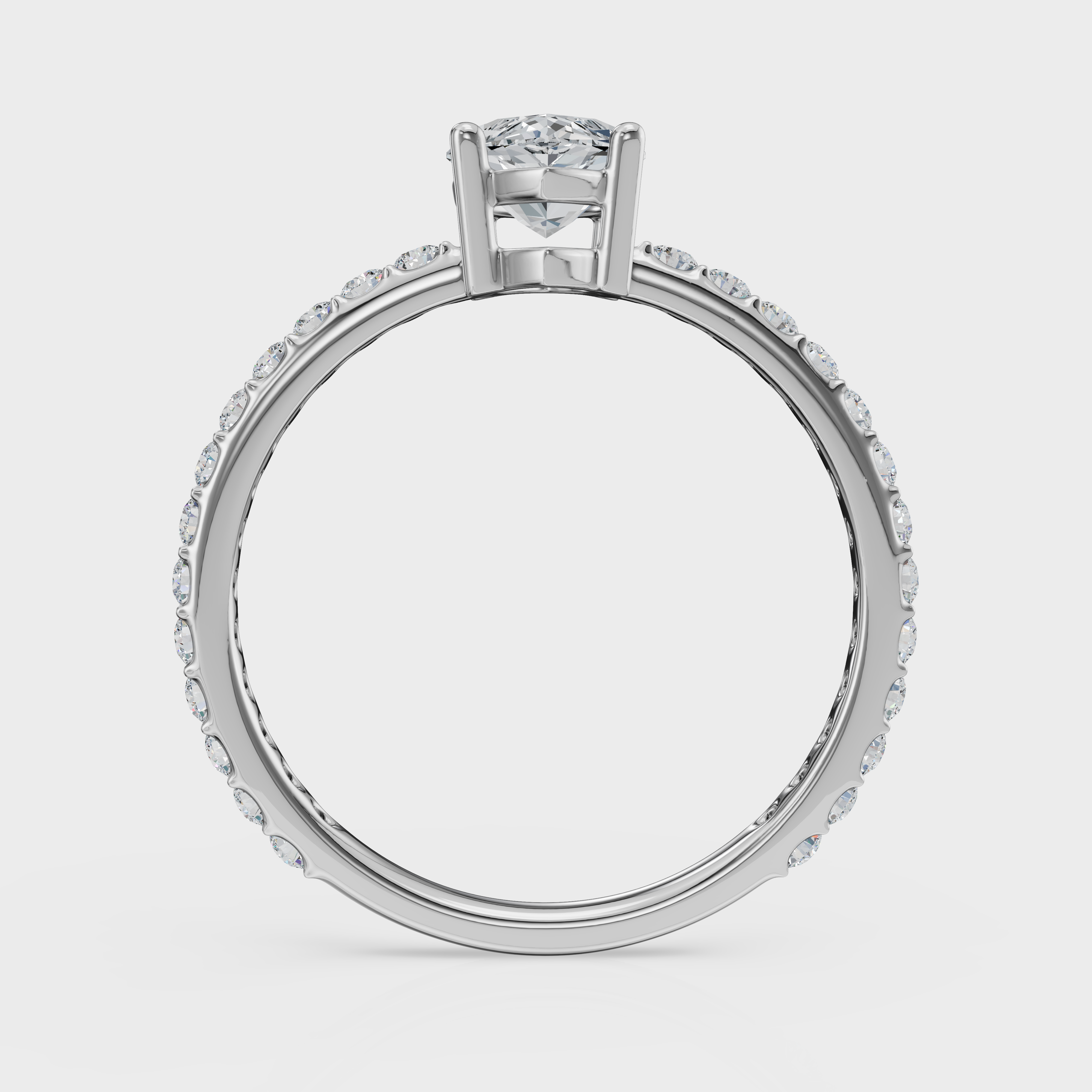 Marquise Cut with Pavé Band Ring – Diamonds