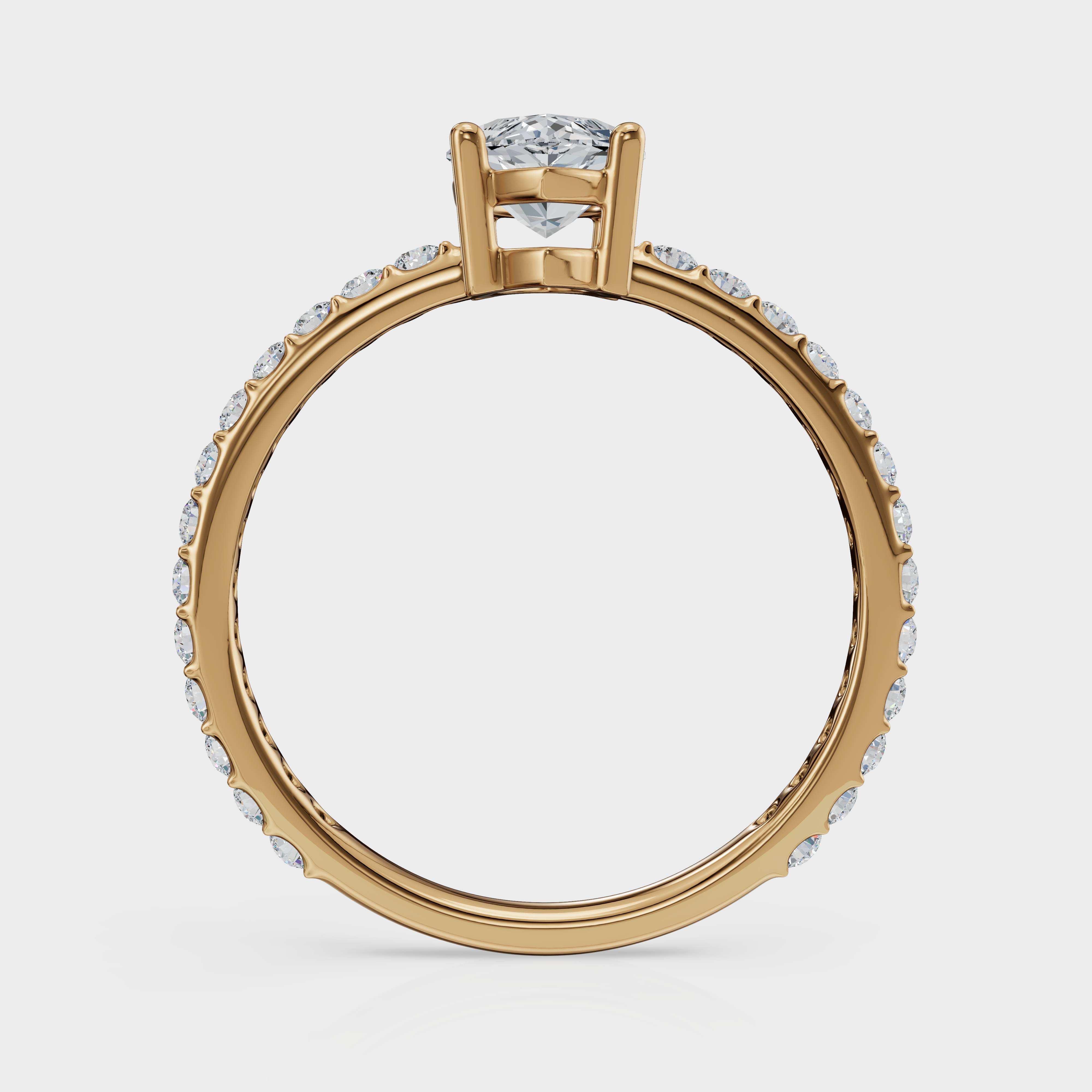 Marquise Cut with Pavé Band Ring – Diamonds
