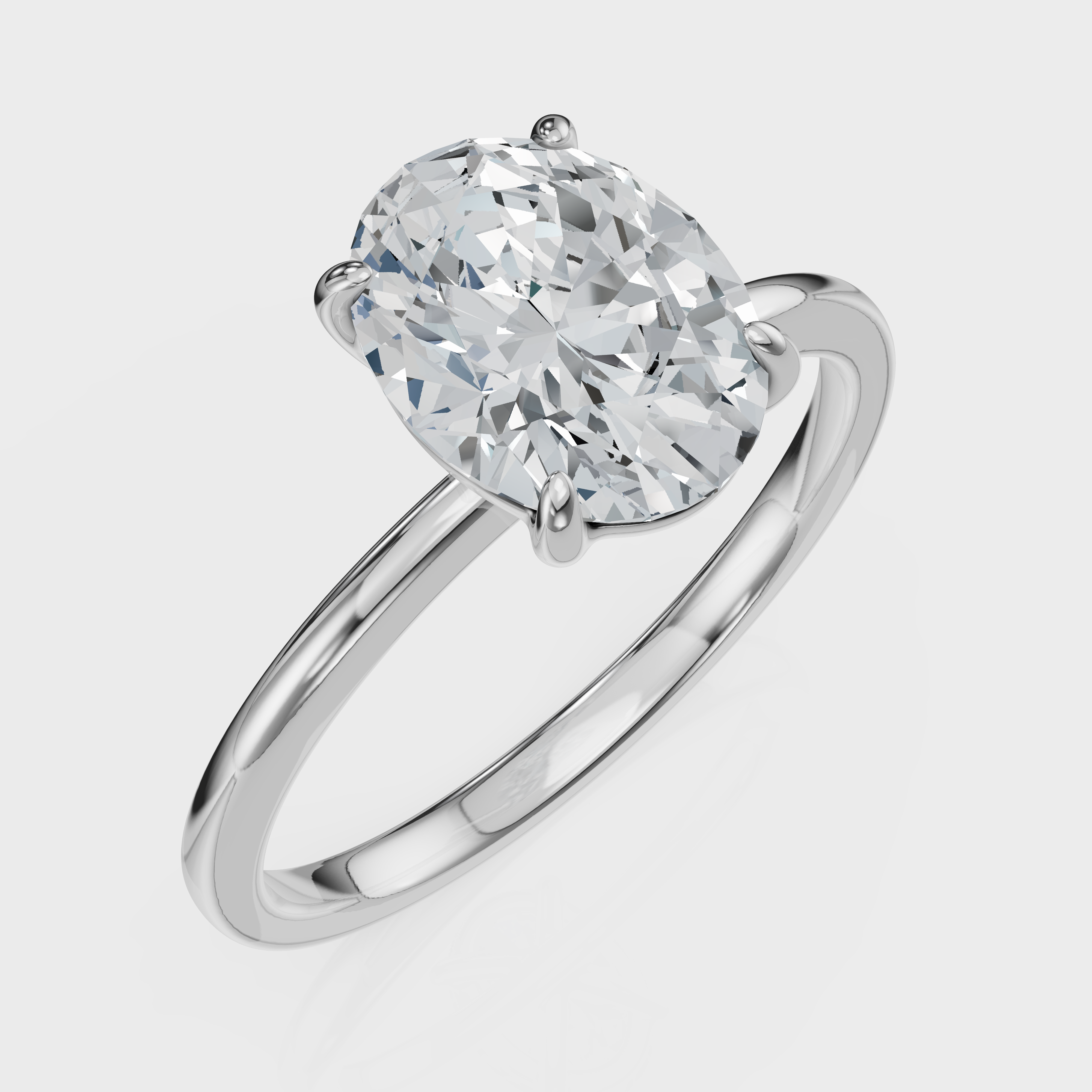 Oval Cut Solitaire Ring– Diamond