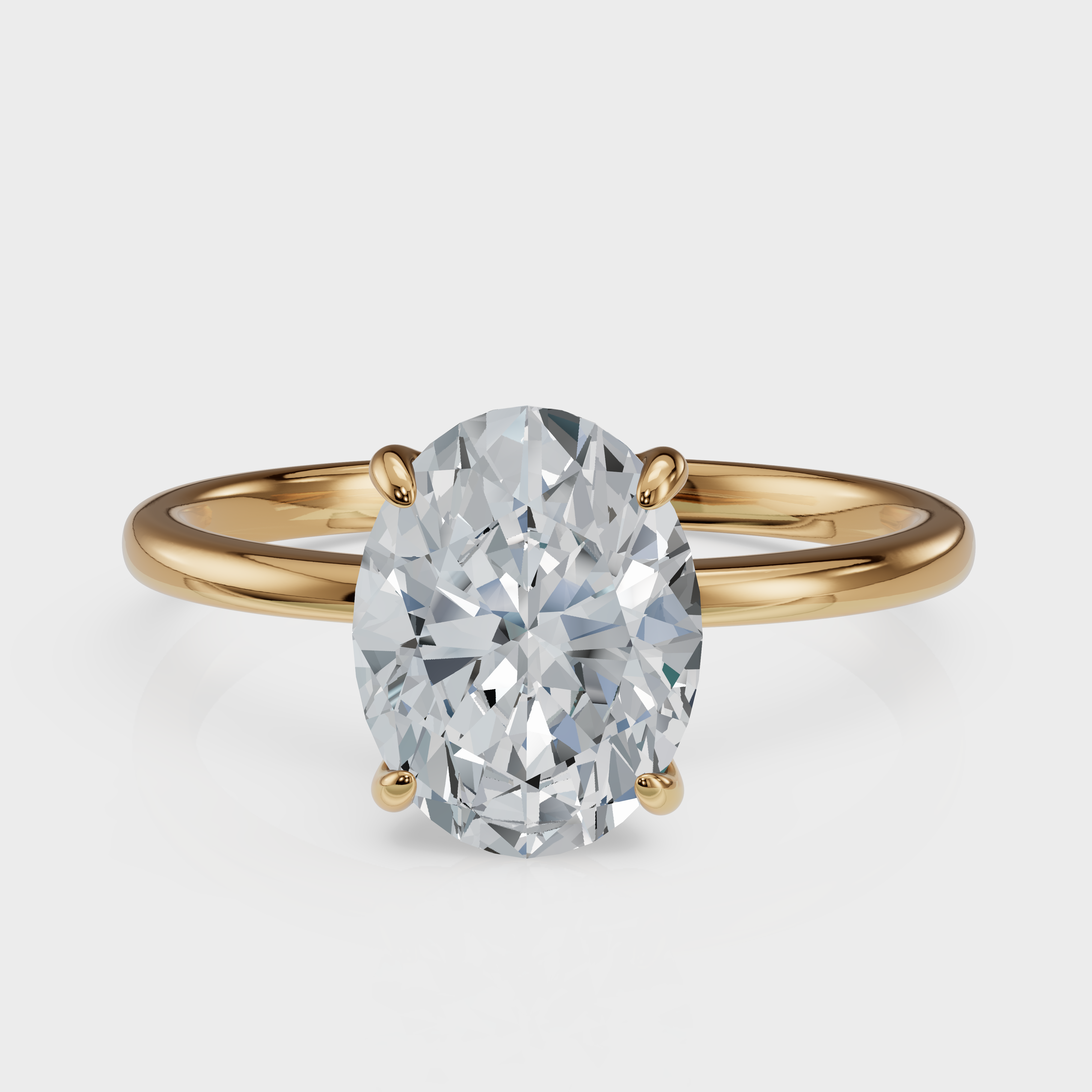 Oval Cut Solitaire Ring– Diamond