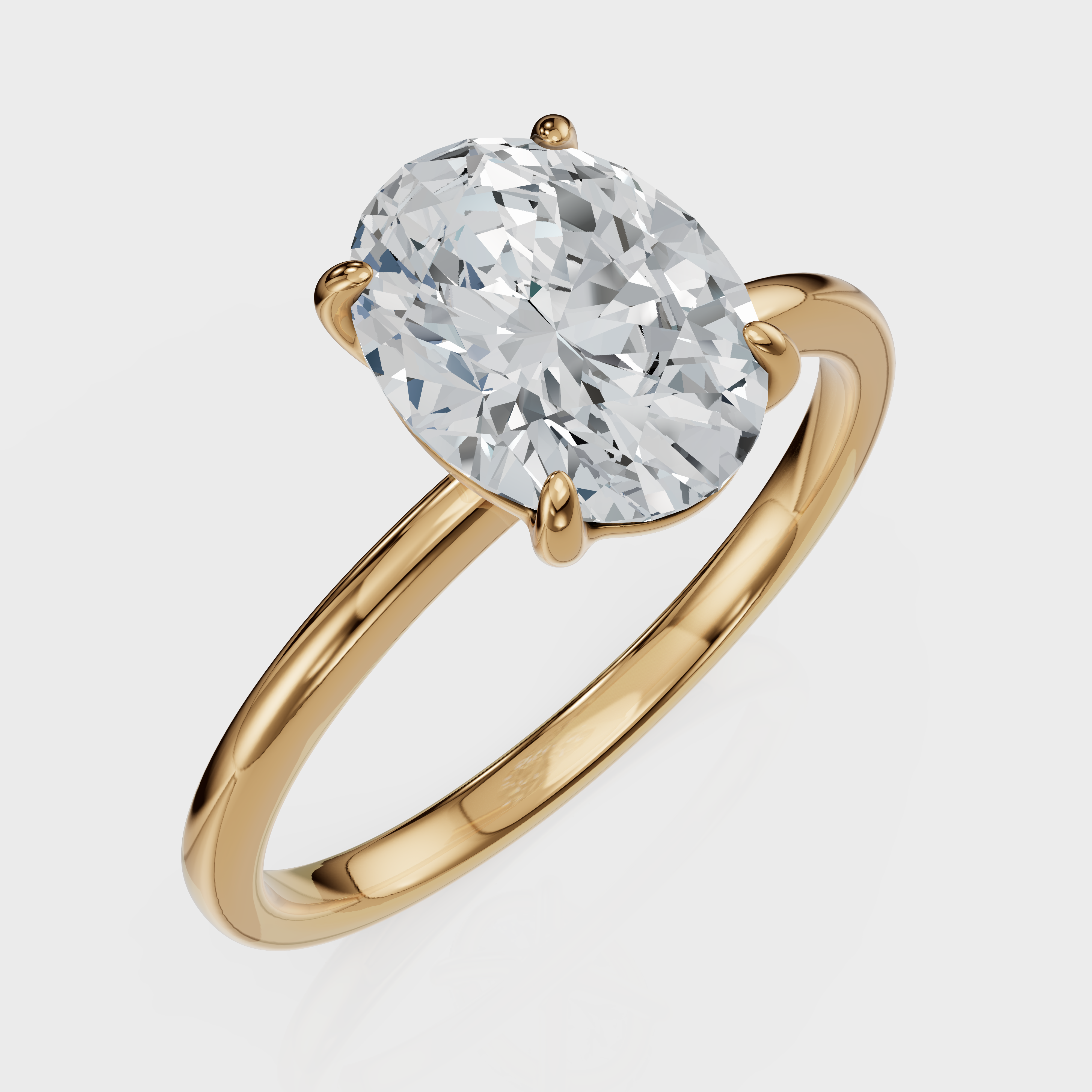 Oval Cut Solitaire Ring– Diamond