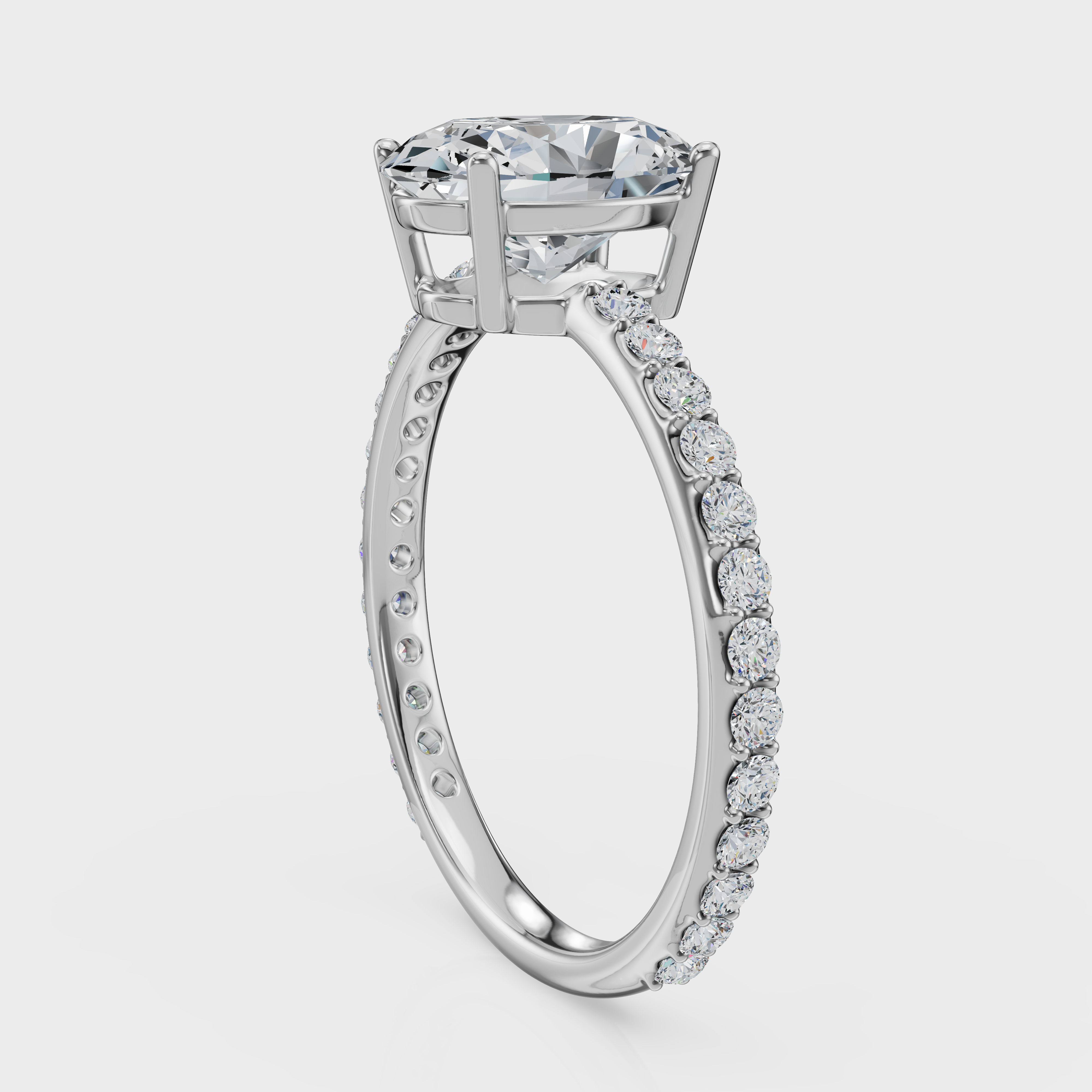 Oval Cut Halo Ring – Diamonds