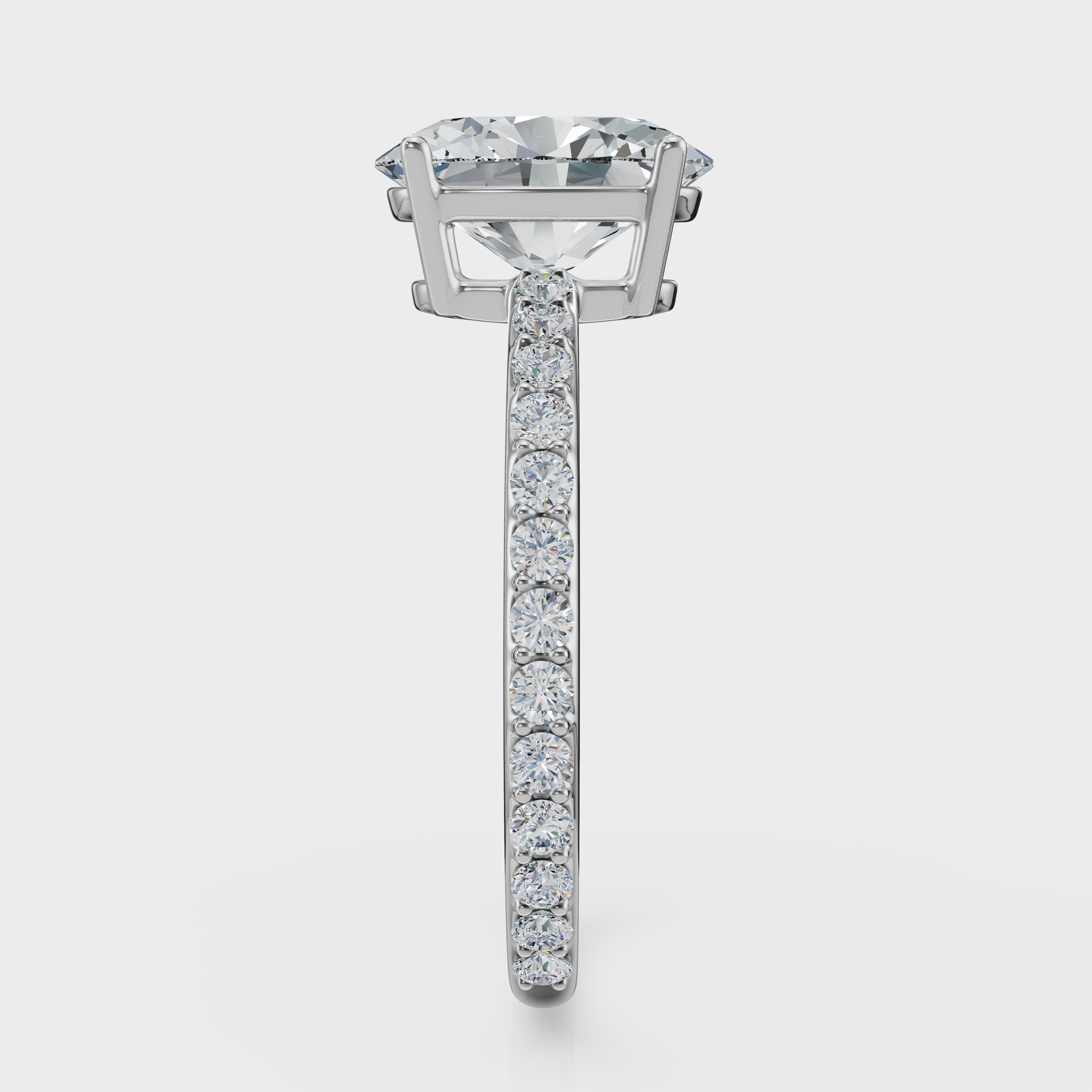 Oval Cut Halo Ring – Diamonds
