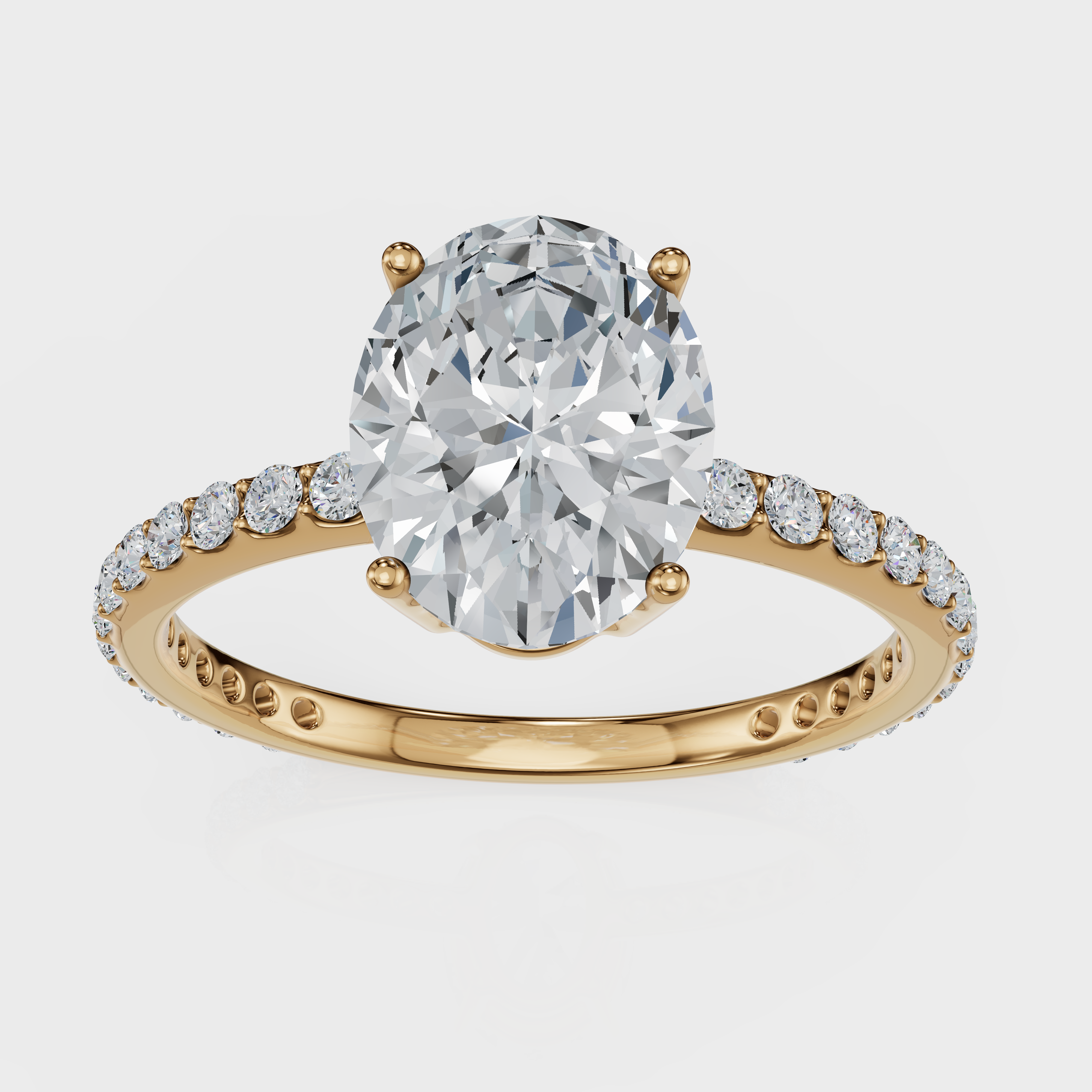 Oval Cut Halo Ring – Diamonds