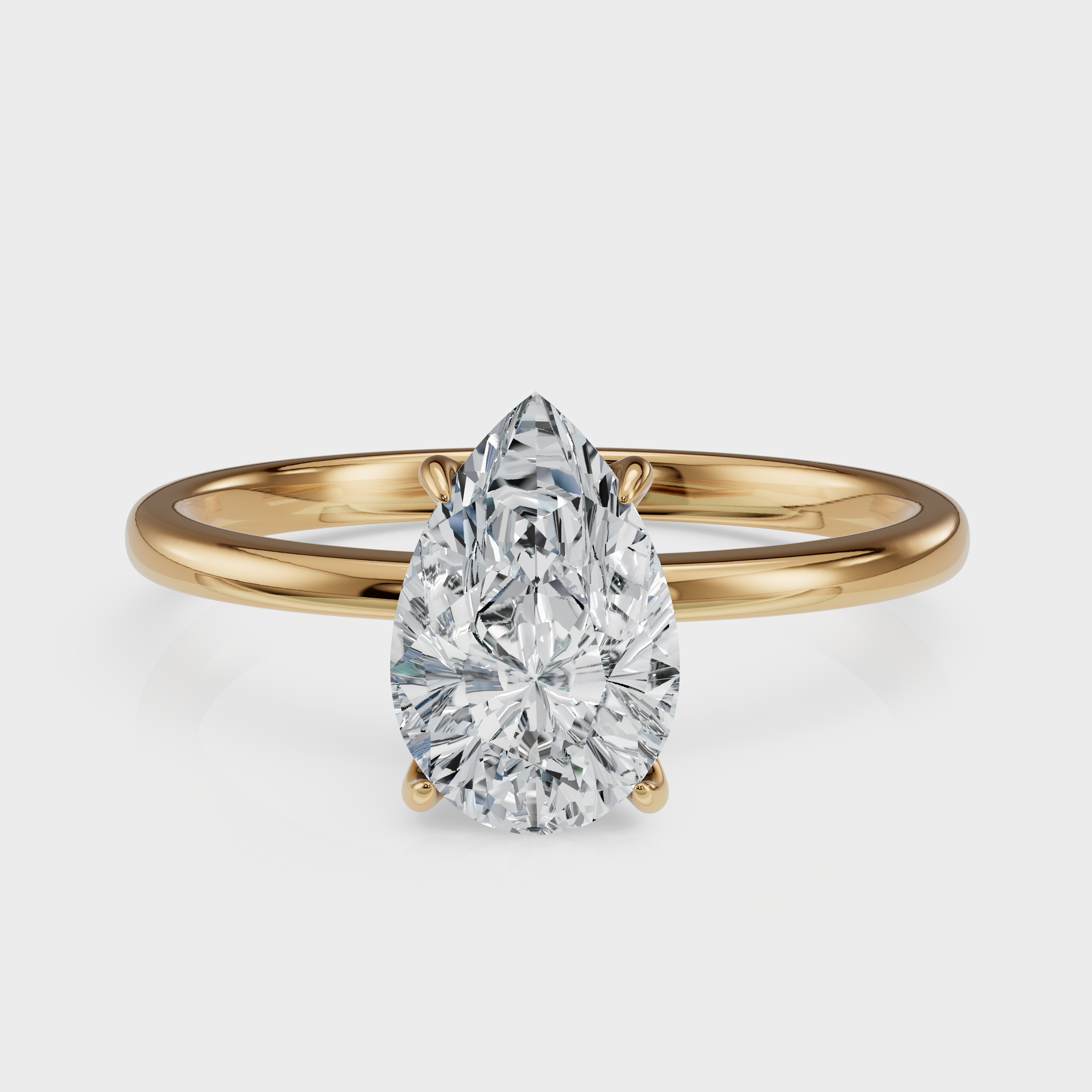 Pear Cut Solitaire Ring – Diamond
