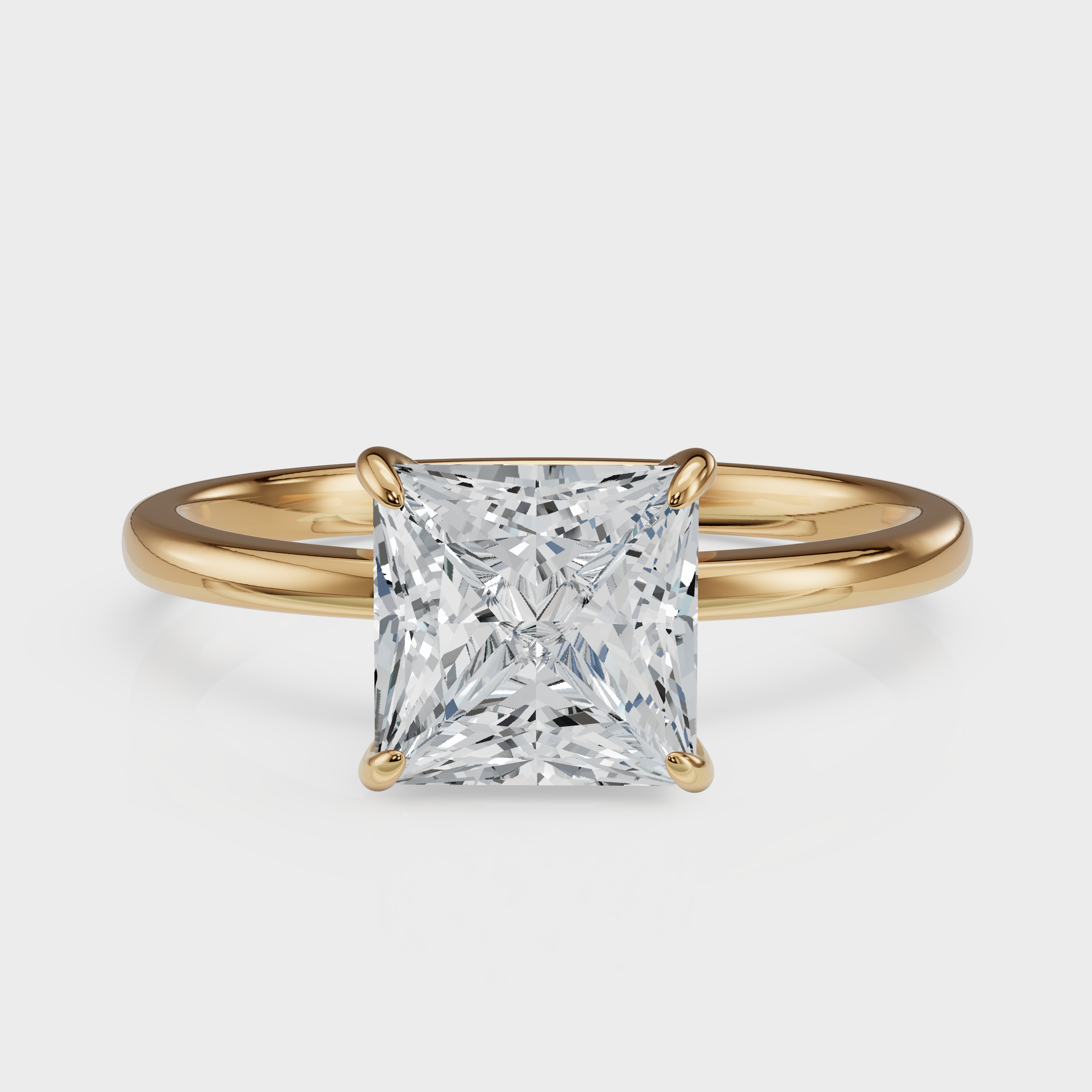 Princess Cut Solitaire Ring– Diamond