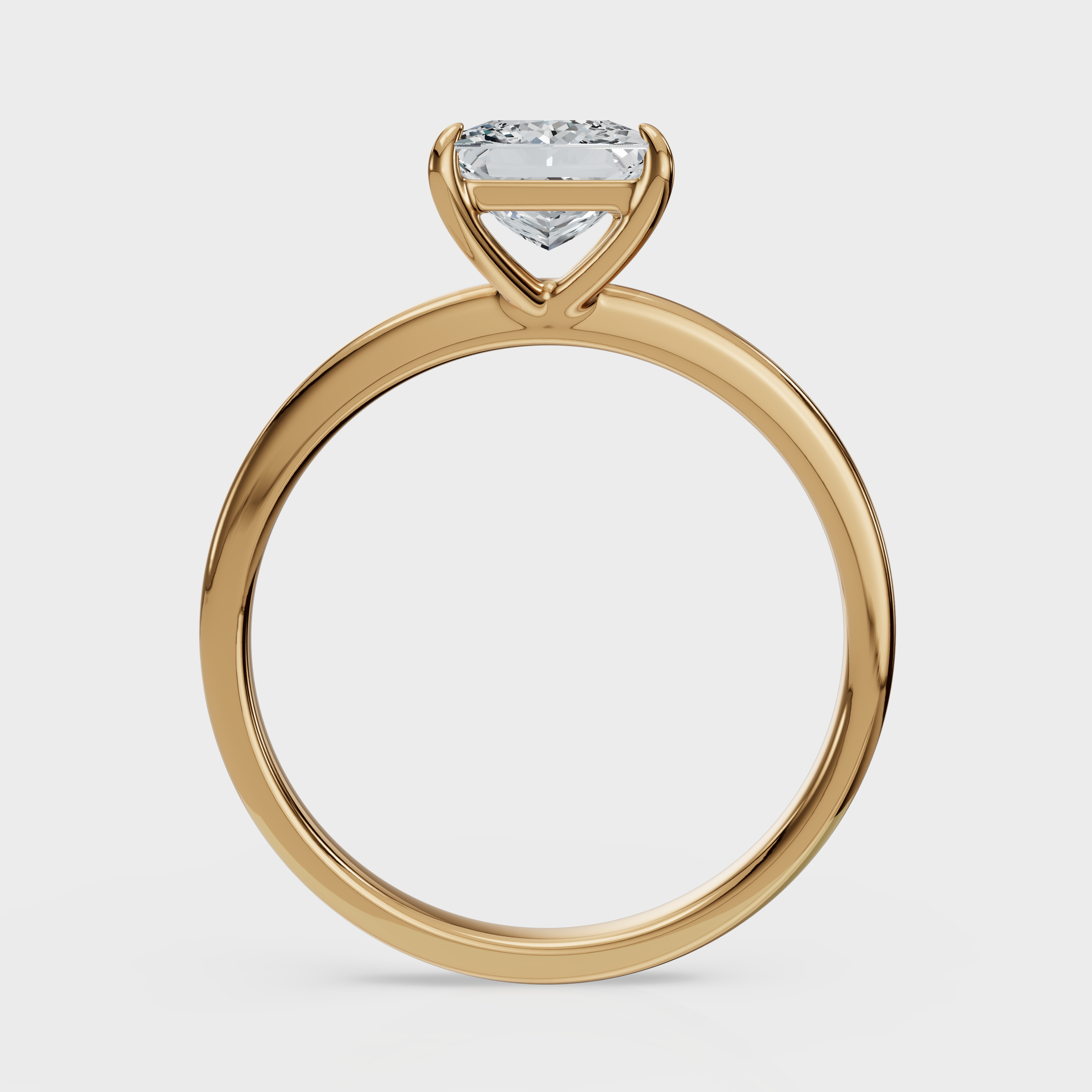 Princess Cut Solitaire Ring– Diamond
