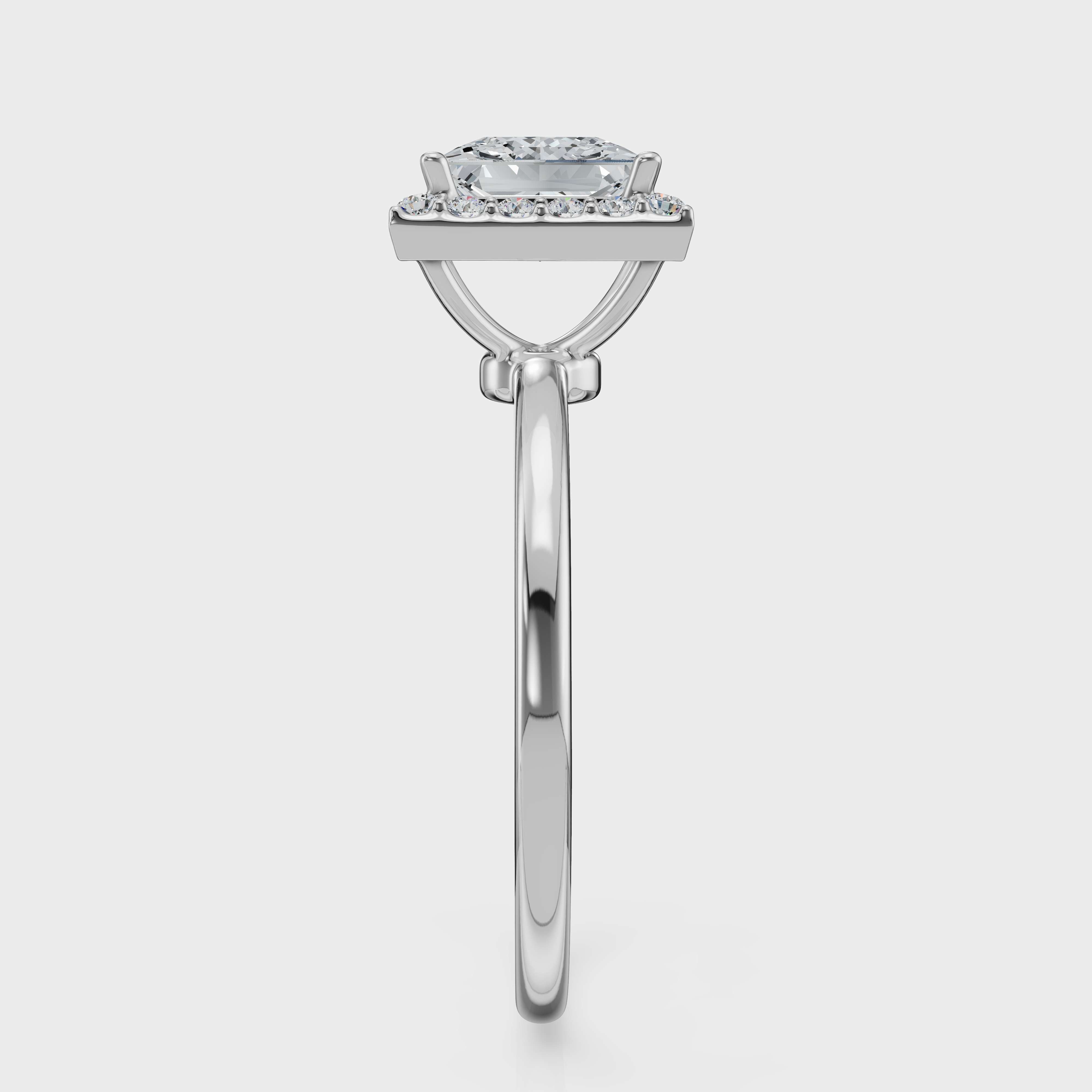 Princess Cut Halo Ring– Diamonds