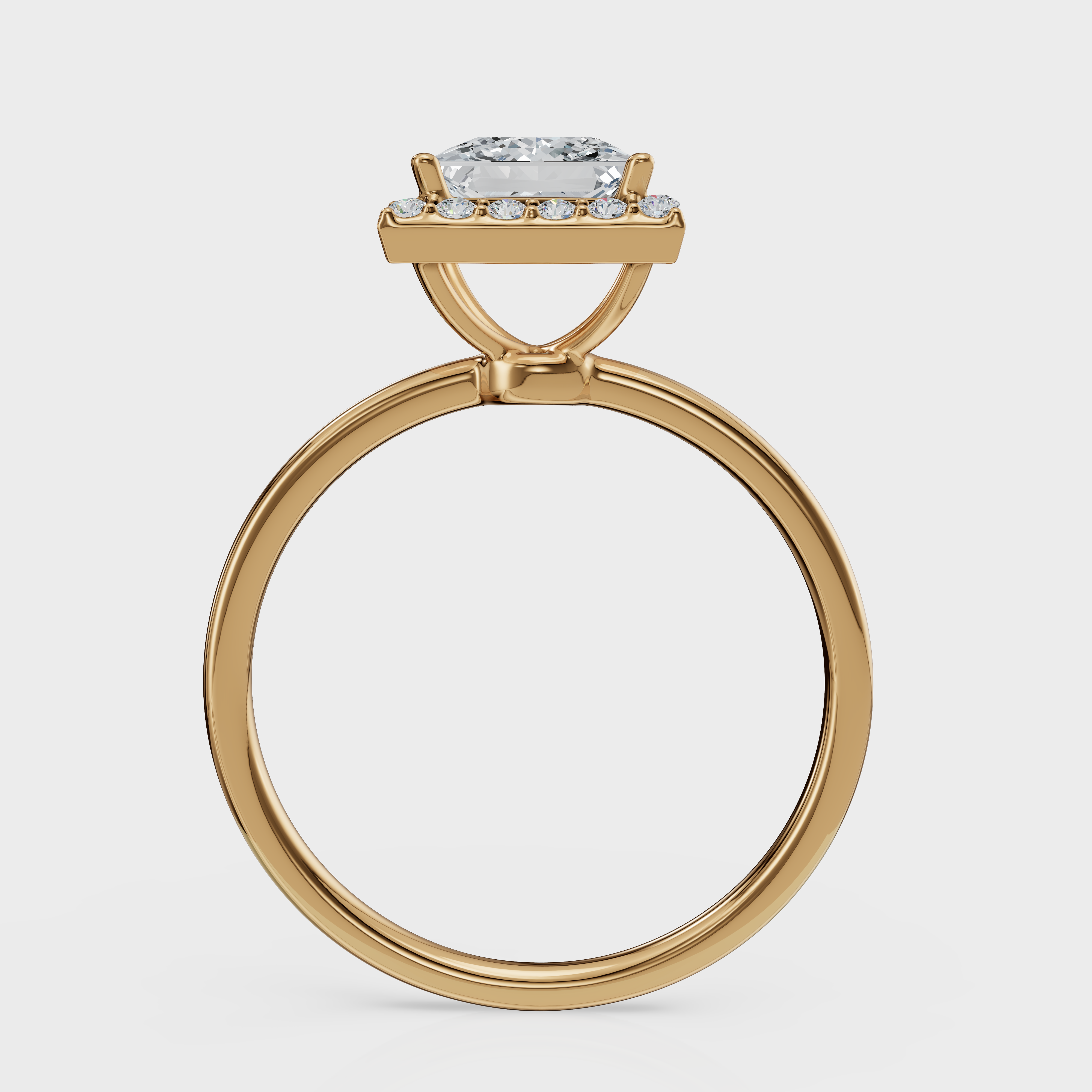 Princess Cut Halo Ring– Diamonds