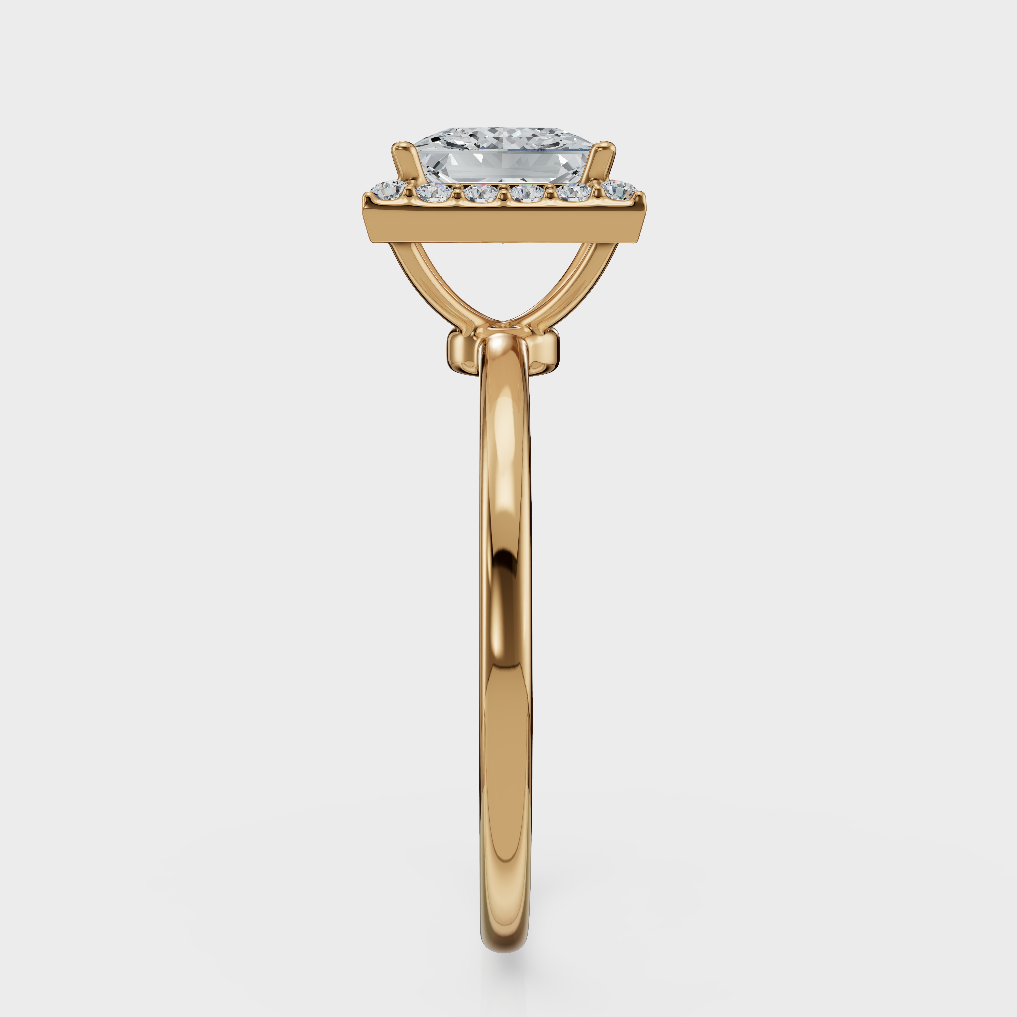 Princess Cut Halo Ring– Diamonds