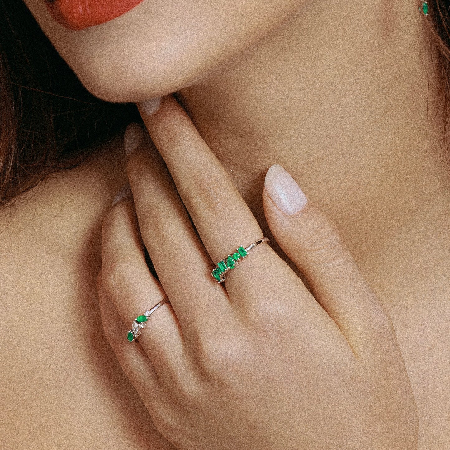 Multishape Crazy Emerald Ring