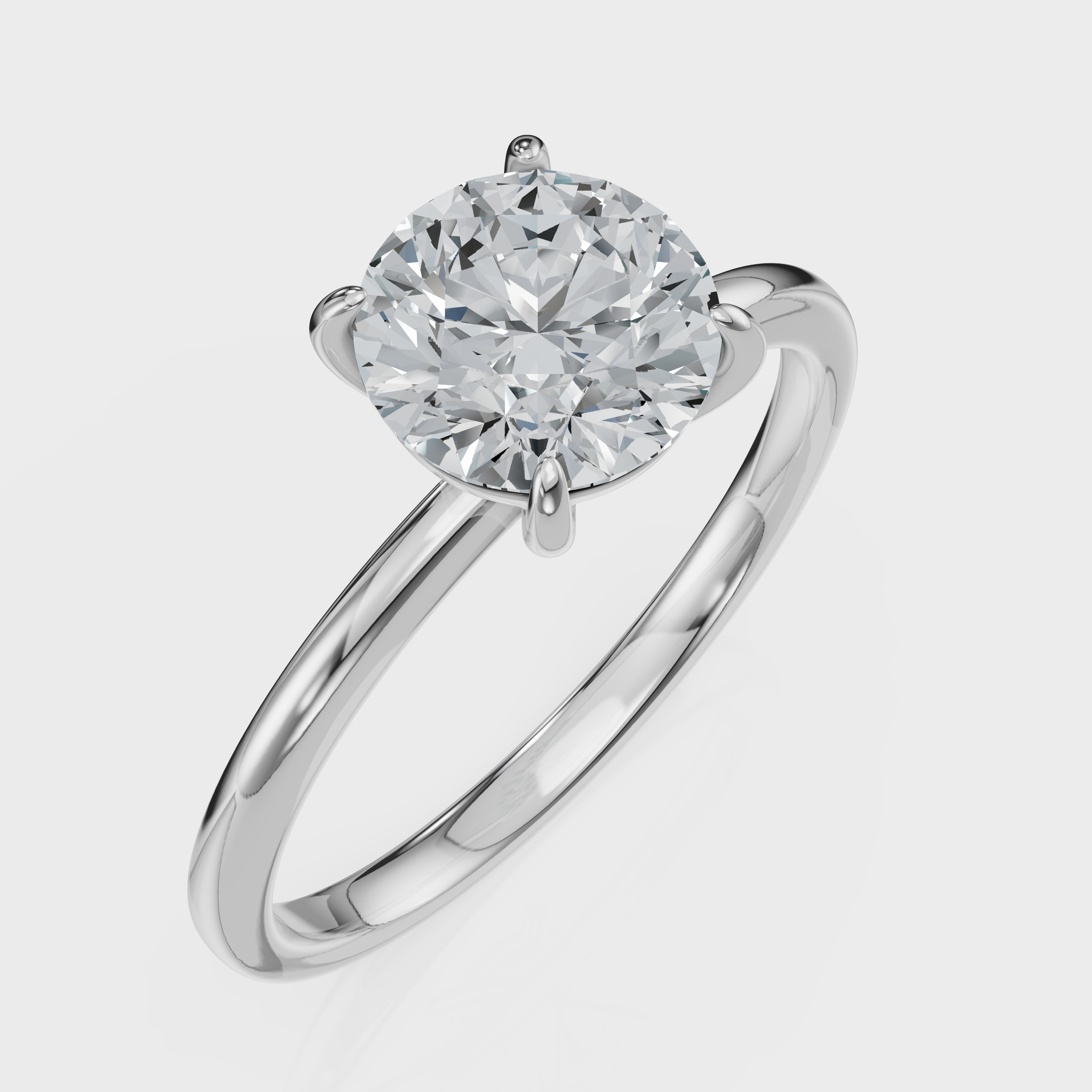 Round Cut Solitaire Ring– Diamond