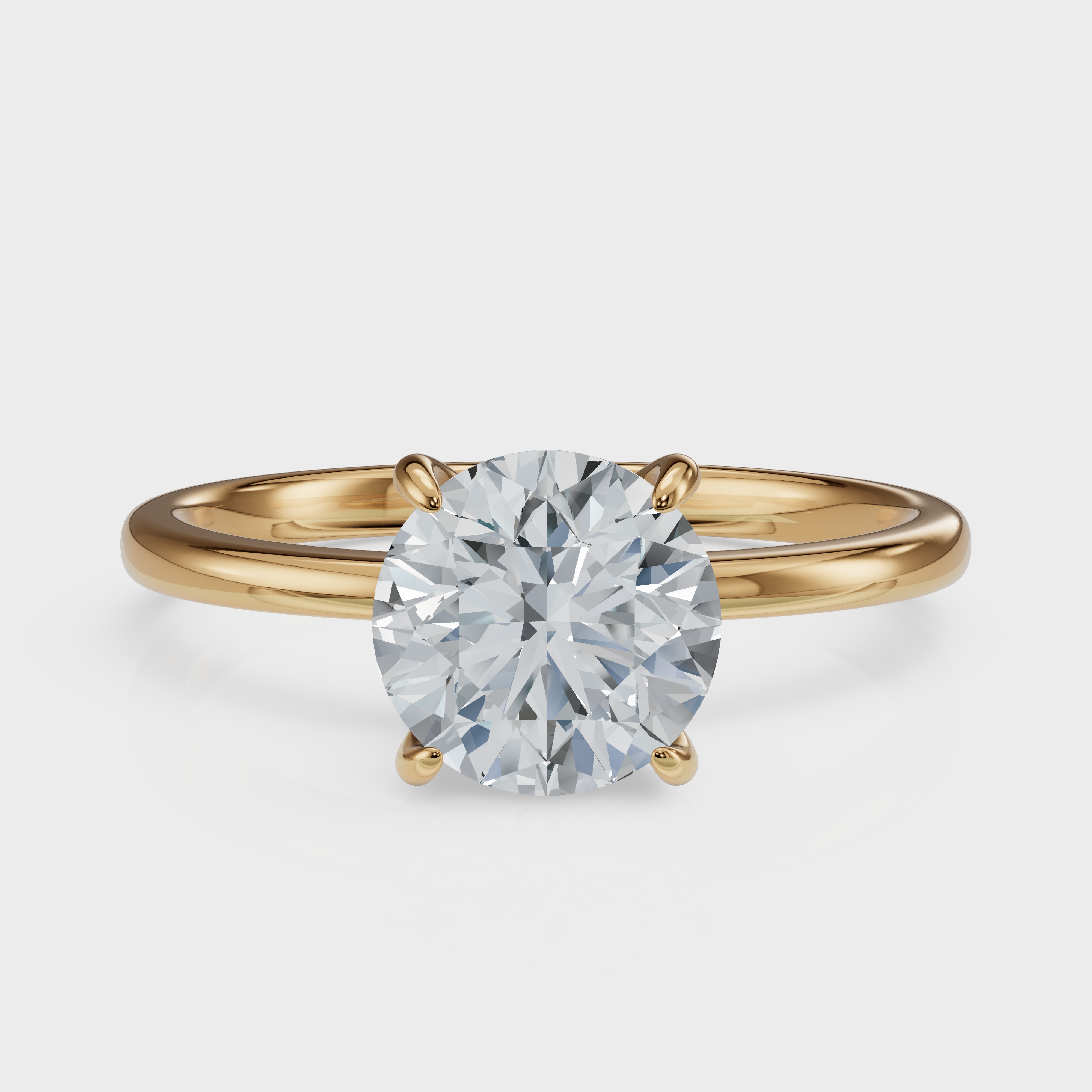 Round Cut Solitaire Ring– Diamond
