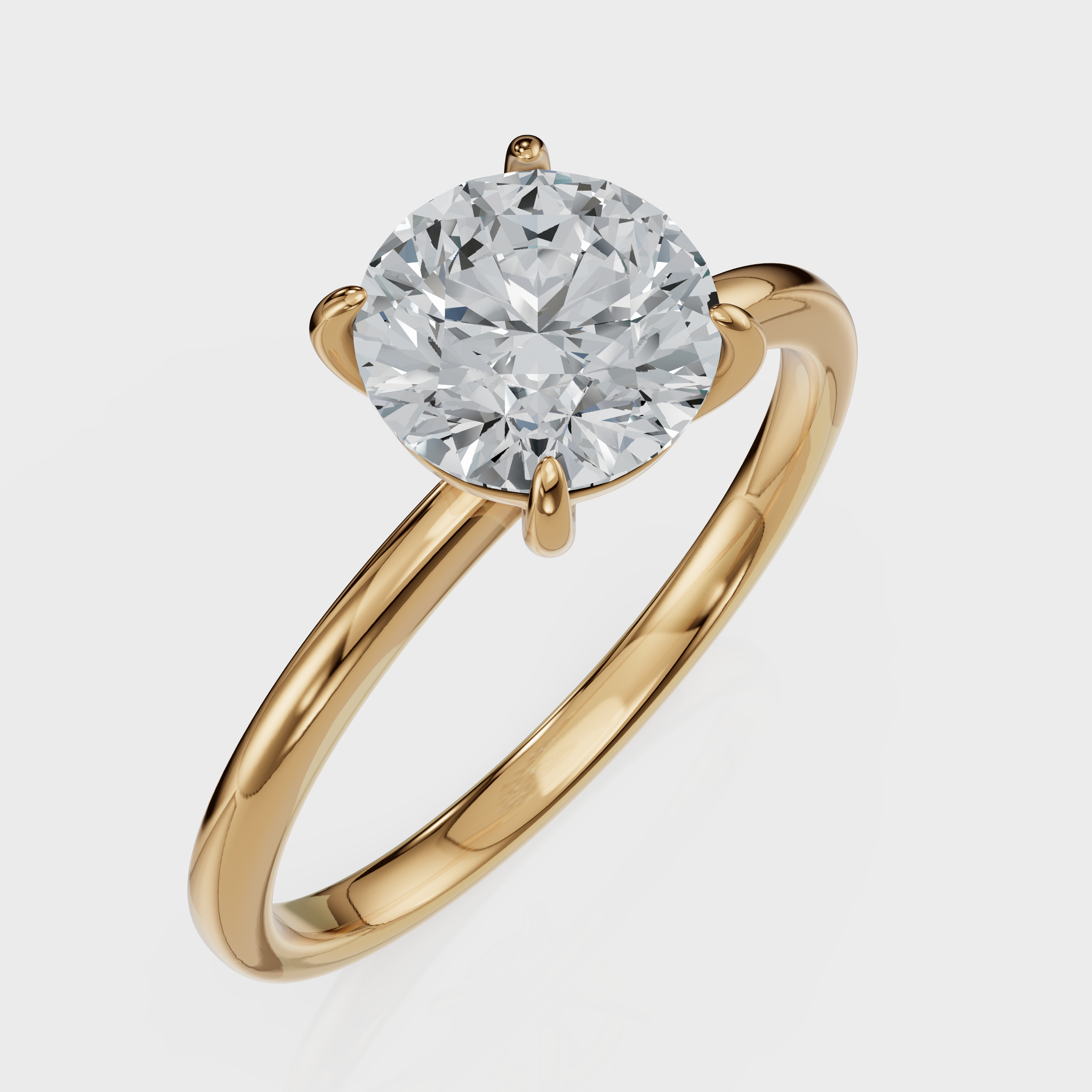 Round Cut Solitaire Ring– Diamond