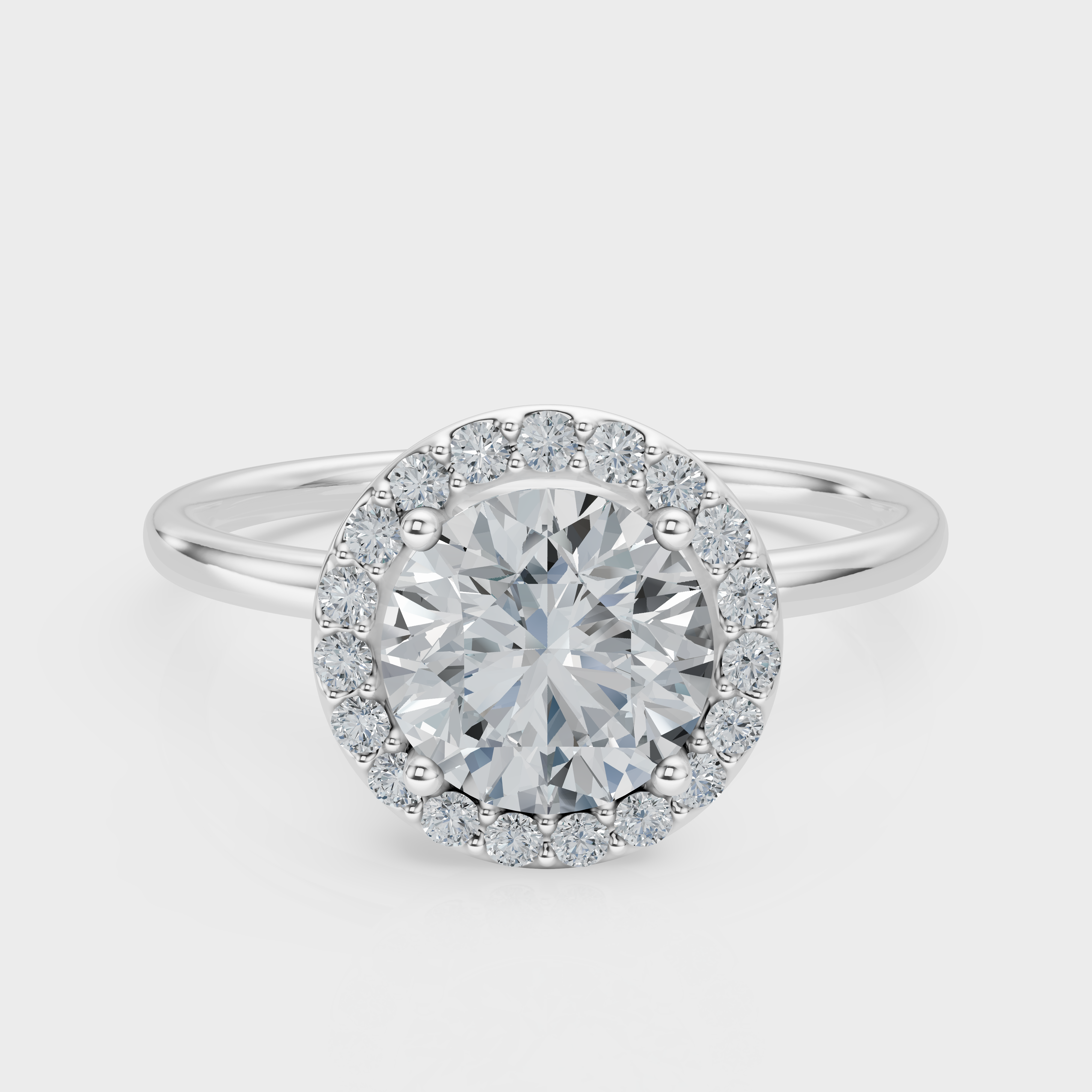 Round Cut Halo Ring– Diamonds