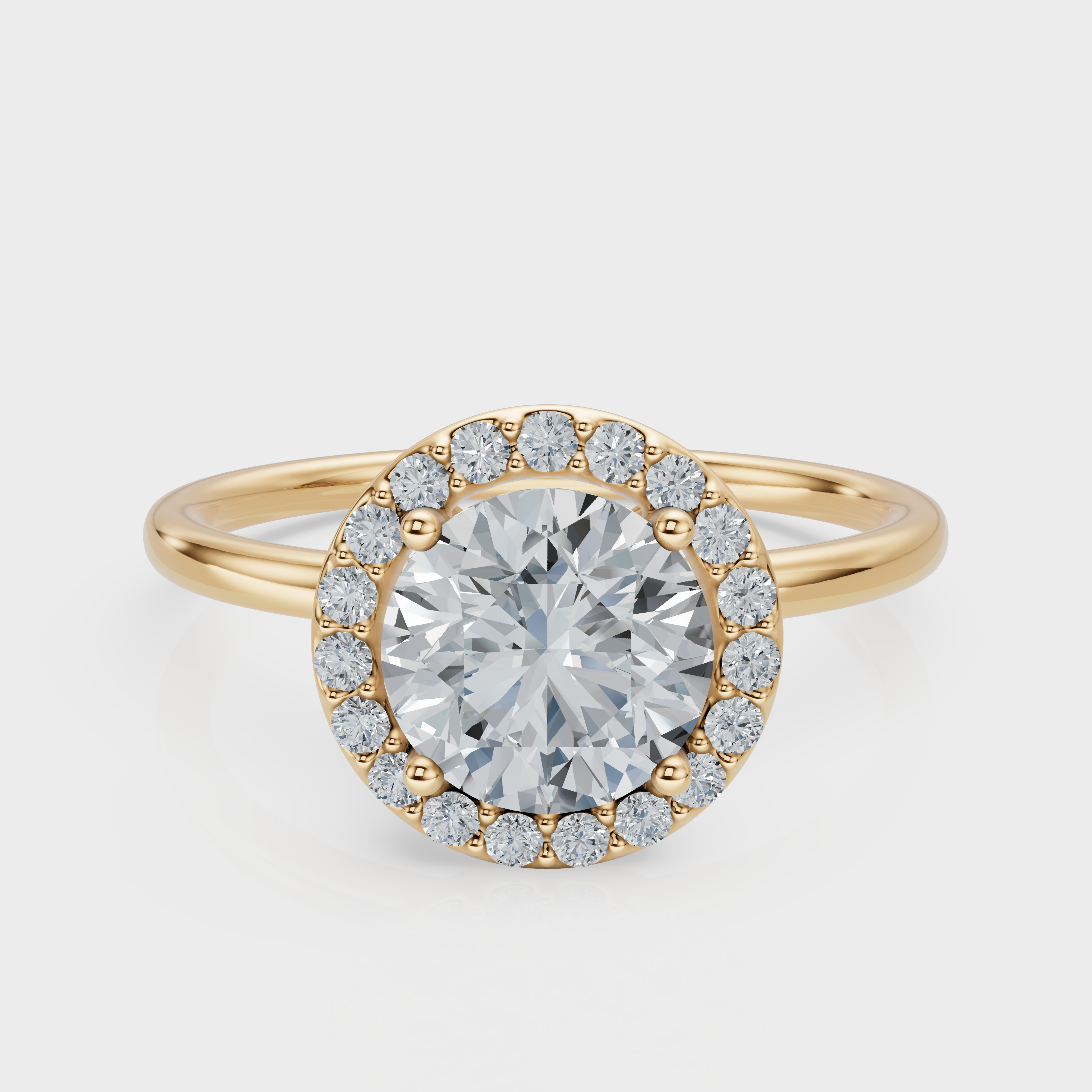 Round Cut Halo Ring– Diamonds