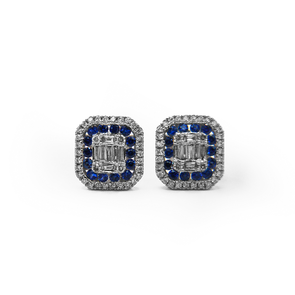 Sapphire Diamond Studs