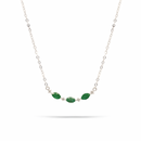 Lotus Flower Necklace –  Emeralds & Diamonds