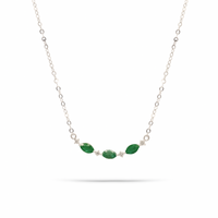 Lotus Flower Necklace –  Emeralds & Diamonds