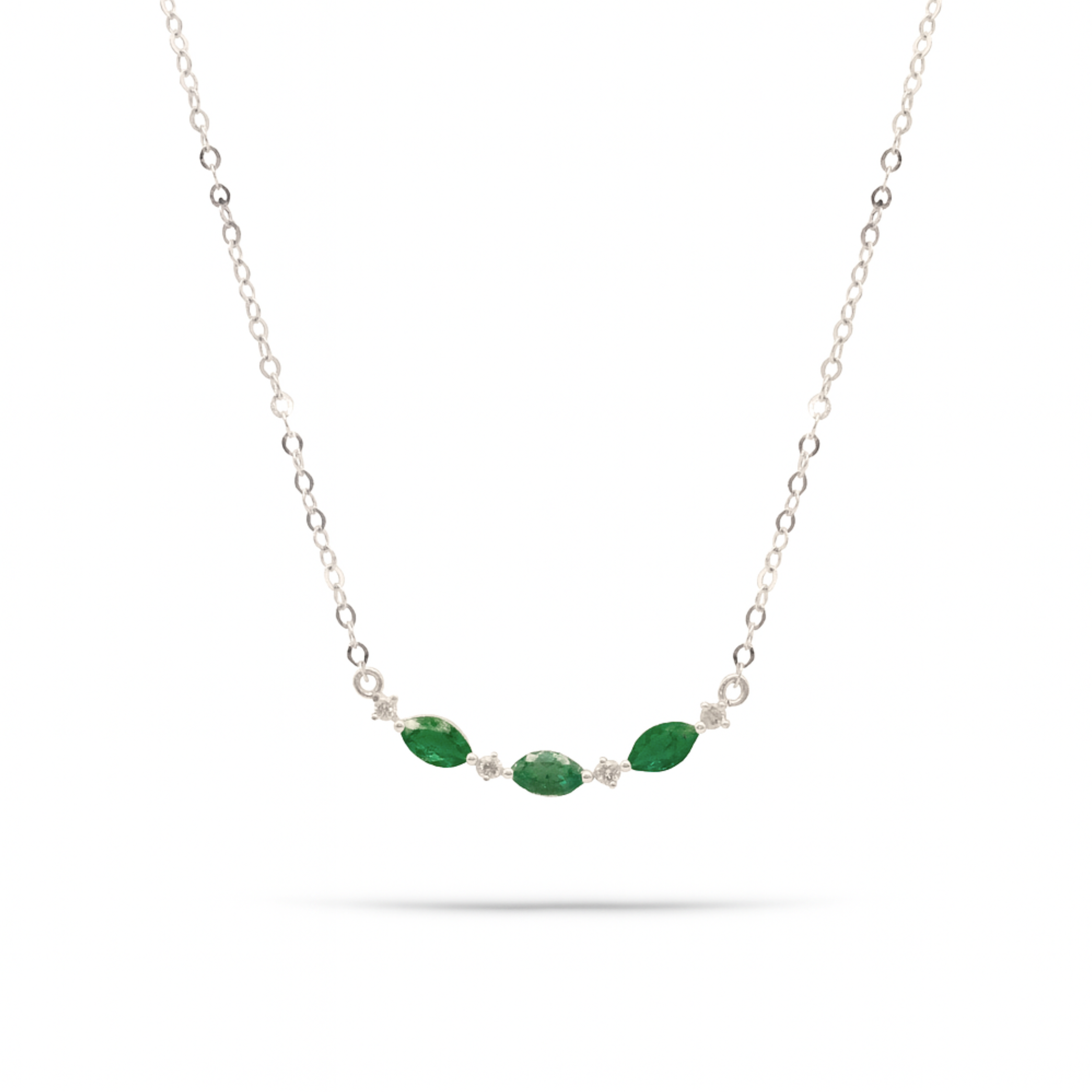 Lotus Flower Necklace –  Emeralds & Diamonds