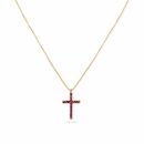 Necklace Cross - Rubies