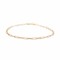 Small Paperclip Bracelet –  Yellow Gold
