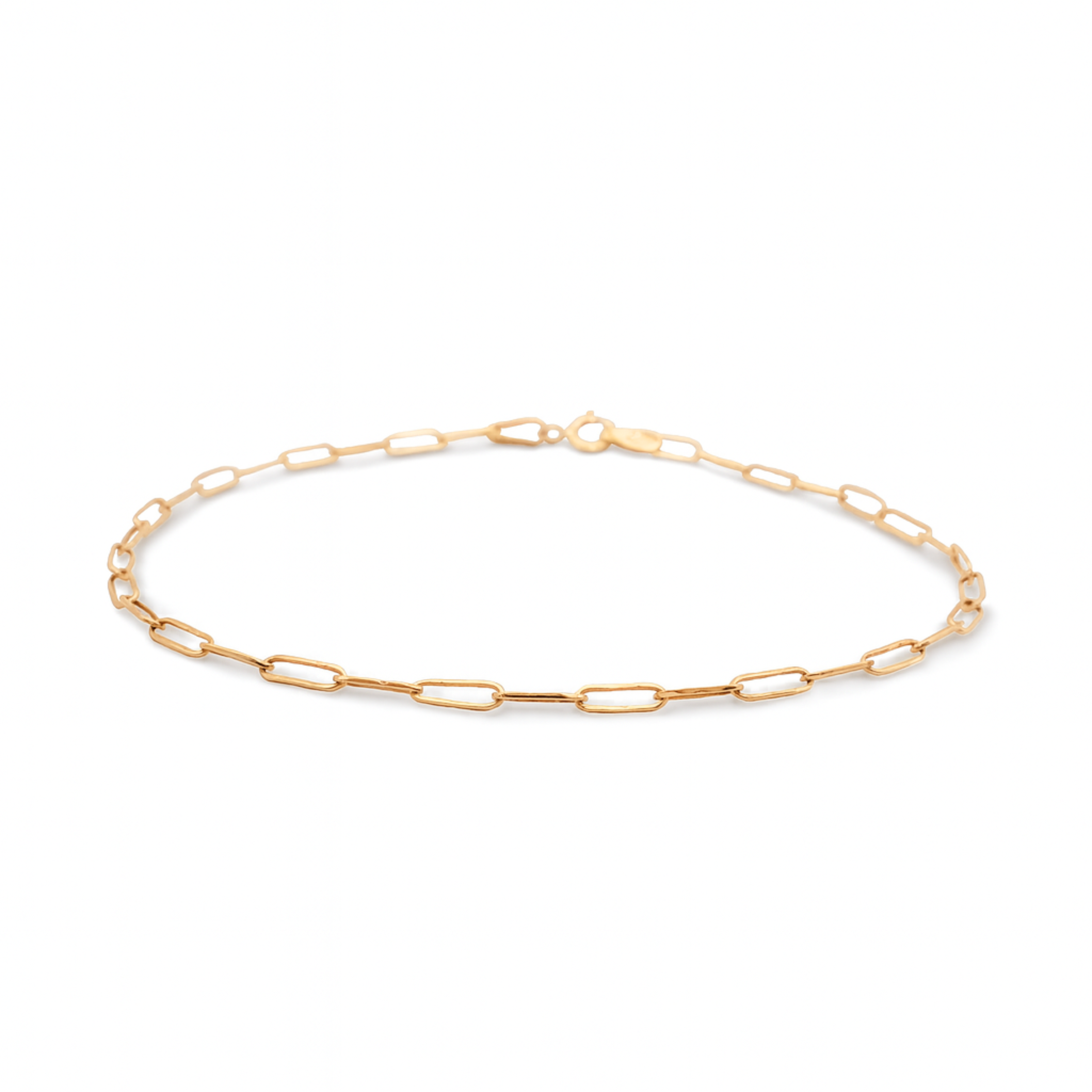 Small Paperclip Bracelet –  Yellow Gold