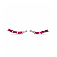 Round and Baguette Climbers – Rubies & Diamonds