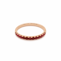 French Pavé Band – Rubies
