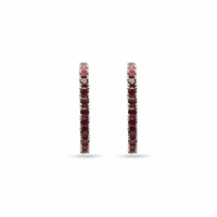 Large Pavé Hoops – Rubies