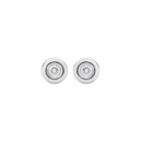 Bezel Round Studs –  Diamonds in White Gold