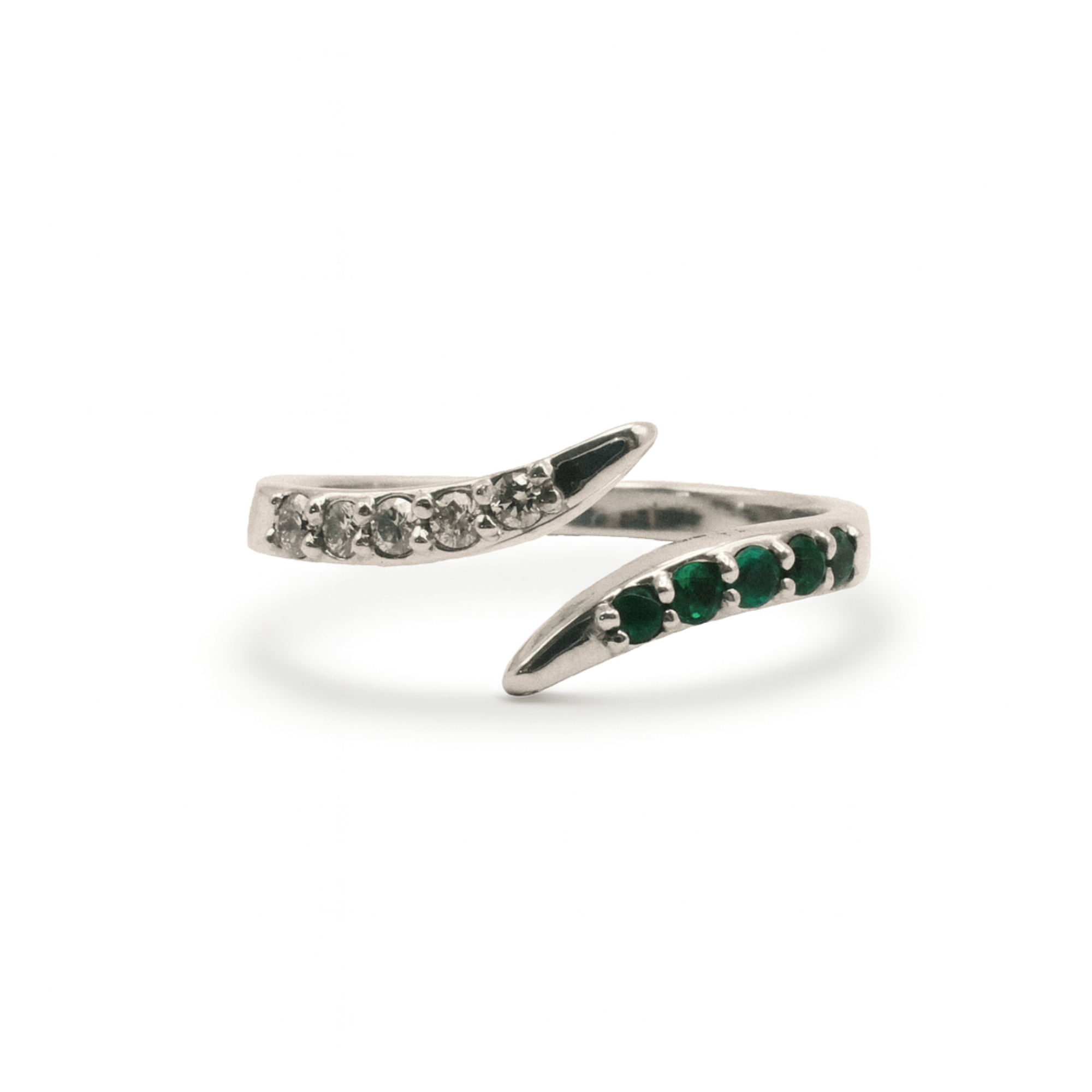 Diamond & Emerald Open Band