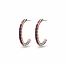 Large Pavé Hoops – Rubies