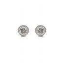 Round Illusion Baguette Diamond Studs