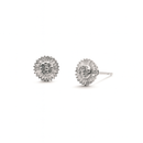 Round Illusion Baguette Diamond Studs