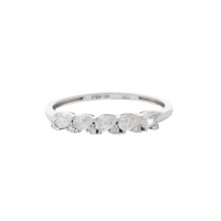 Pear & Round Band - Diamonds