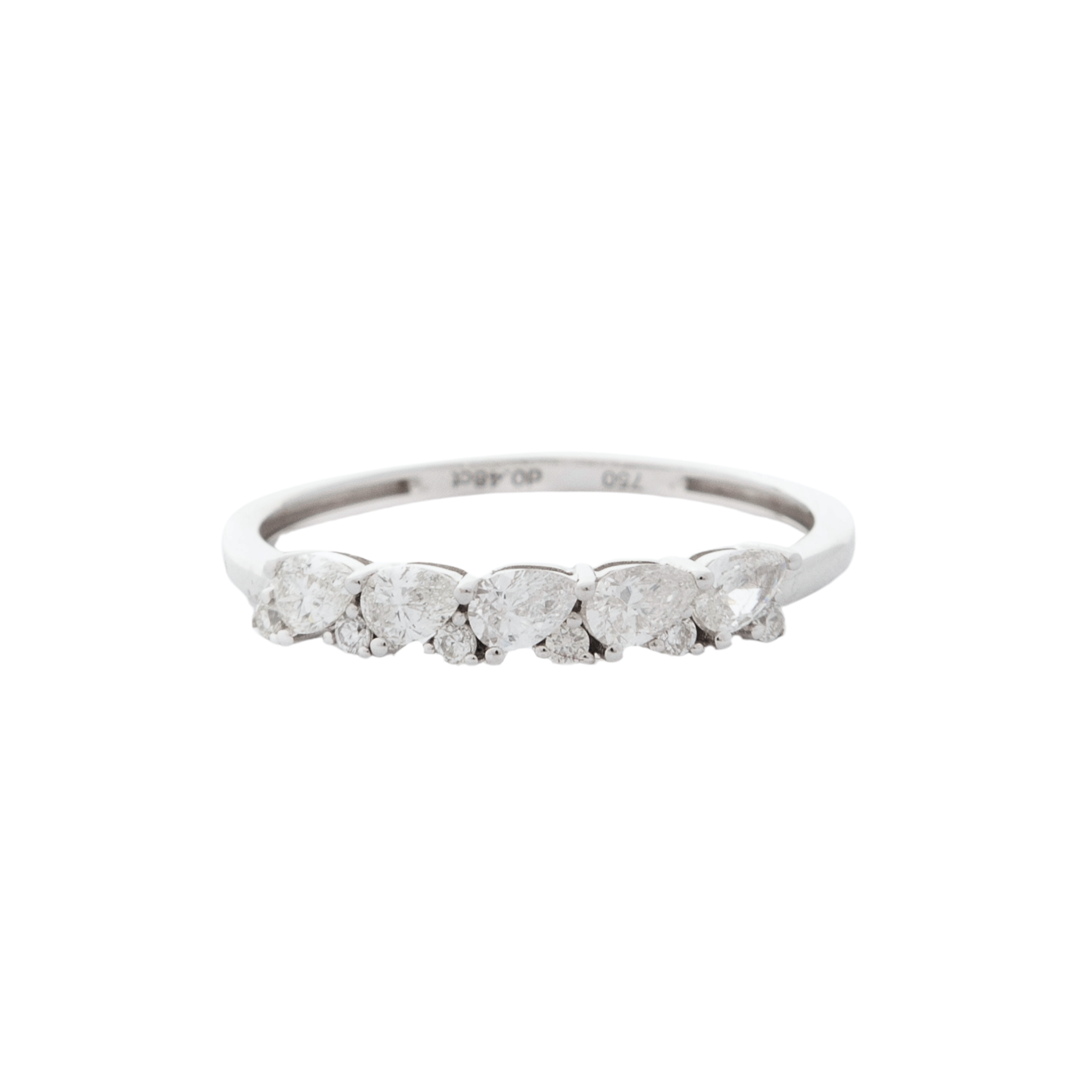 Pear & Round Band - Diamonds