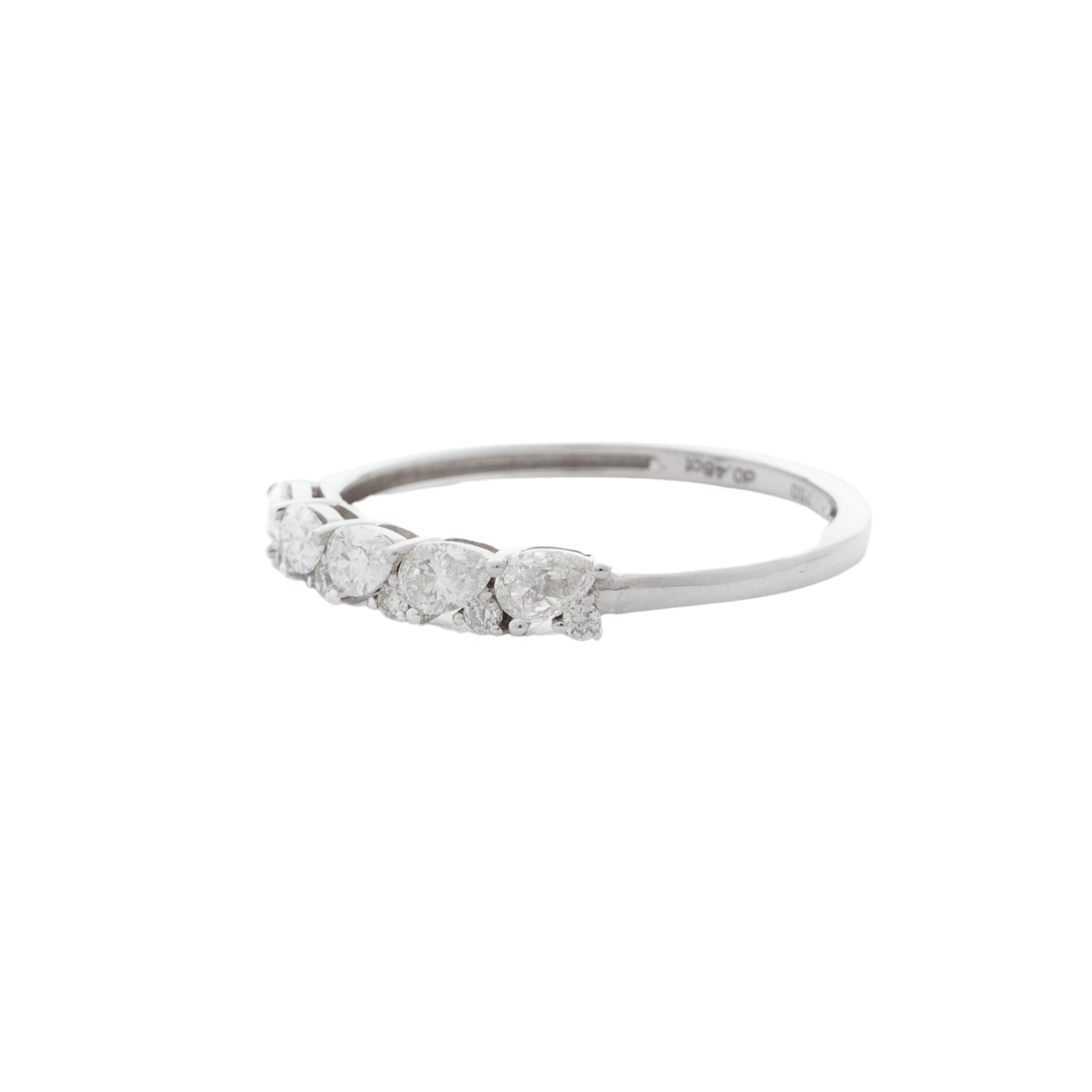 Pear & Round Band - Diamonds