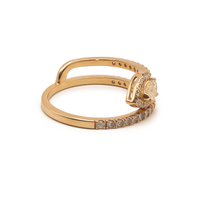 Yellow Pear Diamond Double Band Ring