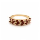 Triple Ring – Rubies & Diamonds