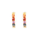 Rainbow Sapphire Hoops