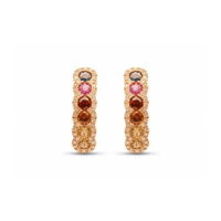 Rainbow Halo Hoops – Sapphires with Diamonds