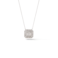 Princess Illusion Diamond Necklace
