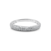 Twisted Pavé Diamond Band