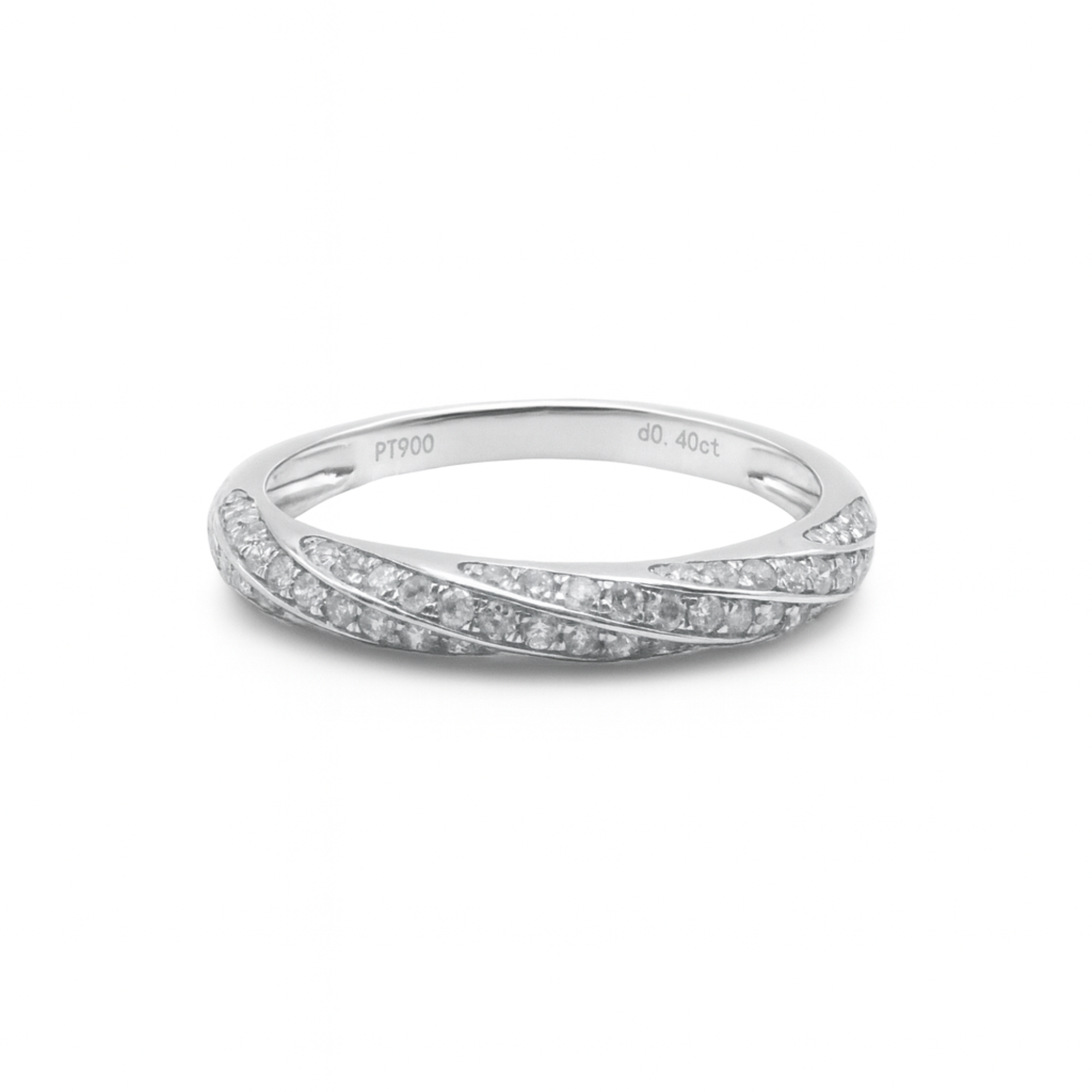 Twisted Pavé Diamond Band