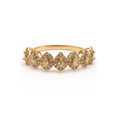 Yellow Pear Diamond Halo Band