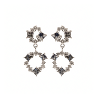 Bicolor Double Hoop Earrings –  Sapphires & Diamonds