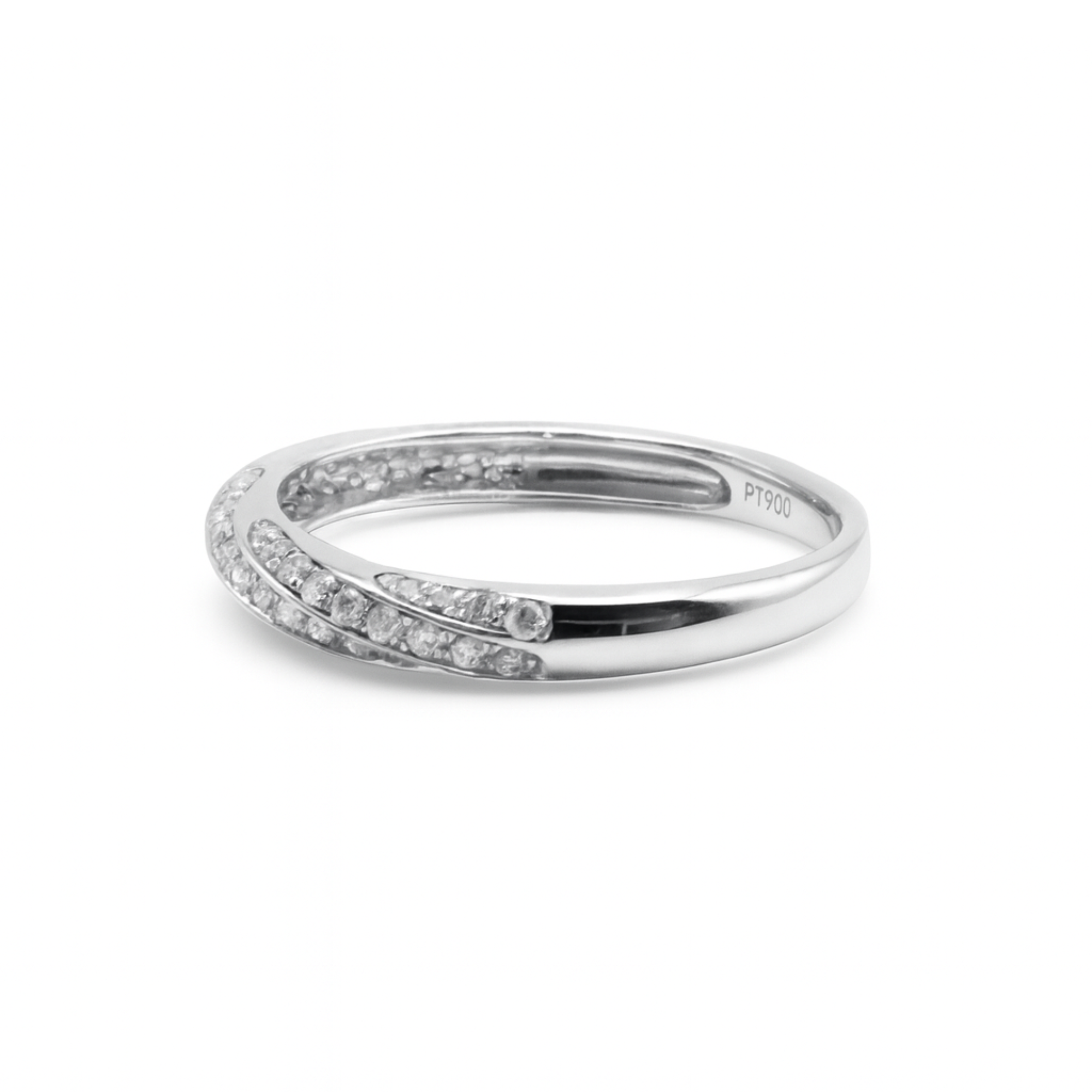 Twisted Pavé Diamond Band